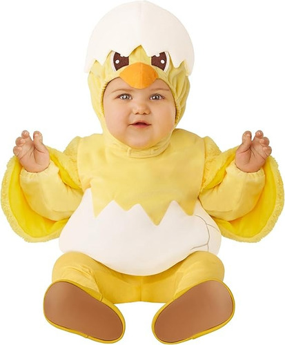 Disfraz Para Bebes De Pollito En Cascarón Amarillo 0-6 Meses