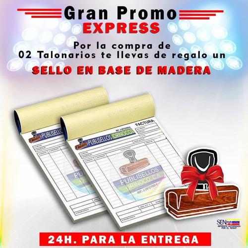 Talonarios De Facturas Seniat Y Sellos.