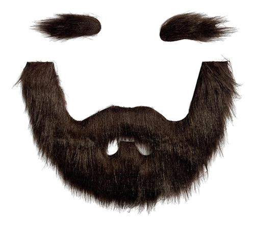 Juego De Barba Y Cejas Postizas, Accesorio De Marrón