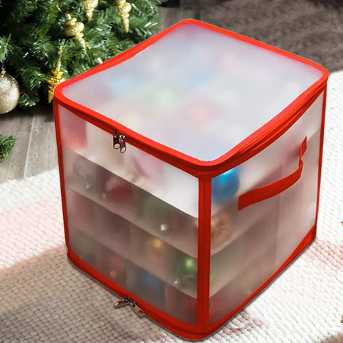 Caja De Almacenamiento De Bolas De Navidad De 64 Cuadrículas