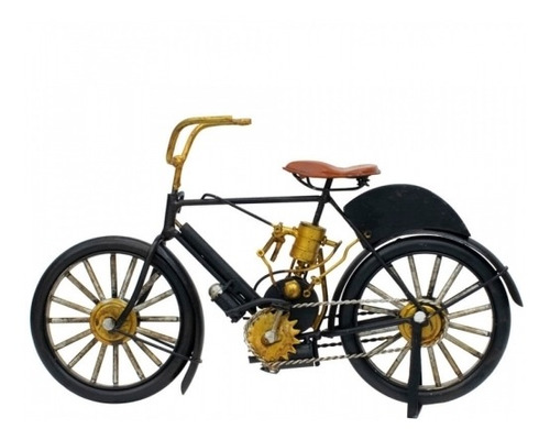 Bicicleta Preta Enfeite 26cm Estilo Retrô - Vintage