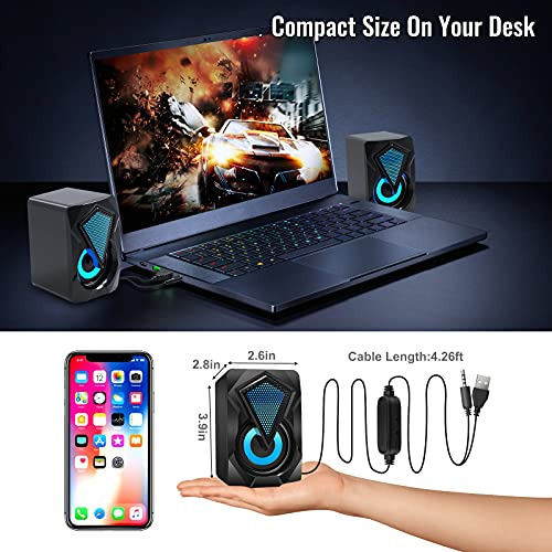 Bocinas Wiwipenda Para Ordenador, Con Cable, 2.0, Alimenta