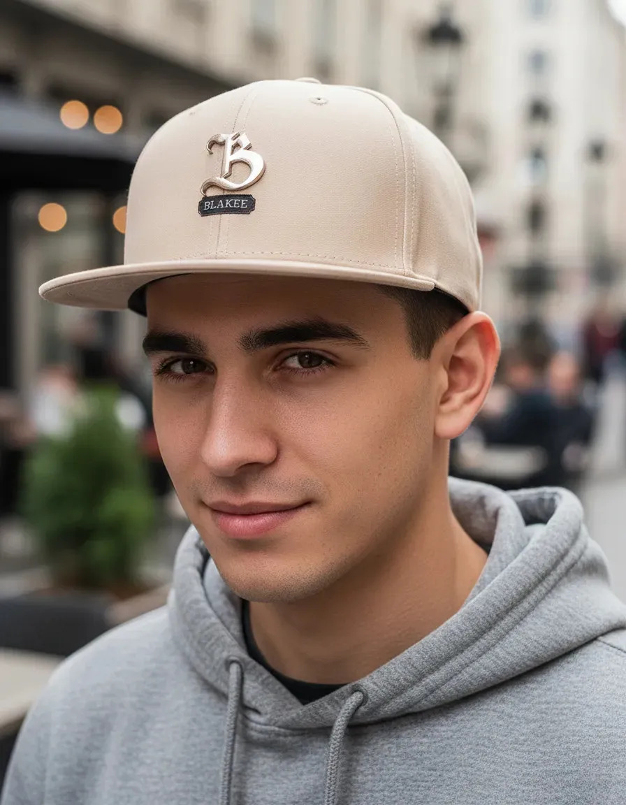 Boné Aba Reta Snapback Hype Streetwear Moderno Skate Bege Bege Un