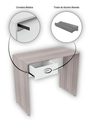 Imagen 3 de 5 de Escritorio Pc Cajon Evo Sc8009 Paraiso O Wengue Oficina