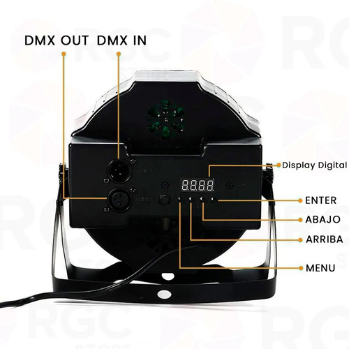 Imagen 3 de 4 de Luz Proton 18 Led Luminosidad Rgb Audioritmico Dmx Fiestas
