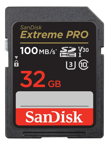 Cartão Memória Sandisk 32gb Extreme Pro 100mbs Uhs-i C10