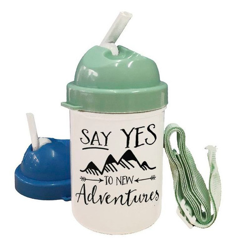 Cantimplora Frase Say Yes To New Adventure Negro