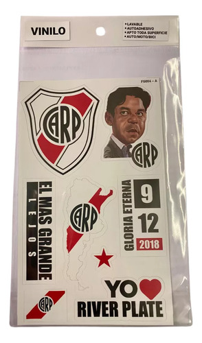 Stickers Vinilo Calcos Futbol Varios Clubes Sheli 206 River Plate