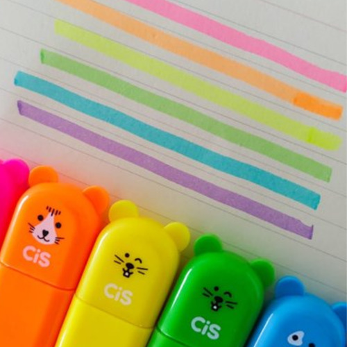 Marca Texto Cis Fun Neon Mini Com 06 Unidades