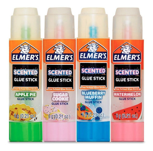 Imagen 2 de 3 de Adhesivo Barra Elmer´s Con Aroma 6g X4 Unidades