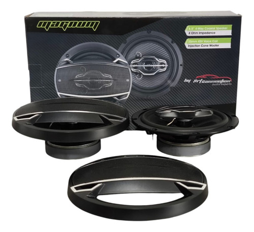 Bocina Coaxial 6.5 Magnum Rs653 V2 250w Max 4ohms 4vias Color Negro