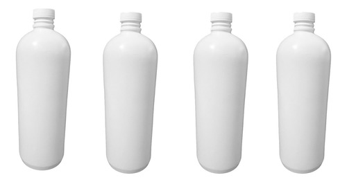 Envase De 1 Litro En Polietieleno Blanco Con Tapa 40 Piezas