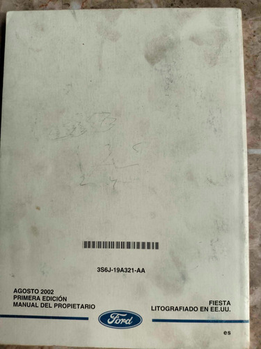 Manual Del Propietario Ford Fiesta 2003 (Usado)