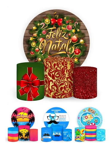 Painel Temático Feliz Natal 6 Veste Fácil C/ Elástico