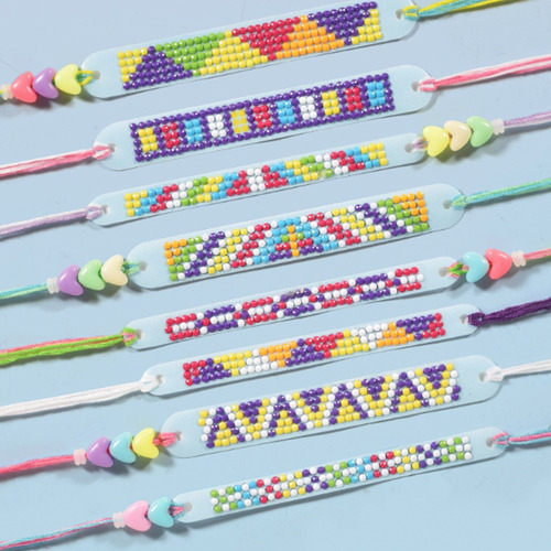Kits De Pulseiras De Arte Com Diamantes Para Crianças.