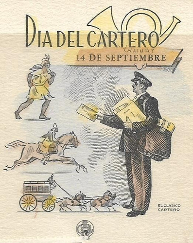 Día Del Cartero 1962 - Tarjeta`color + Cuadrito A85 Primer Día De Emisión 