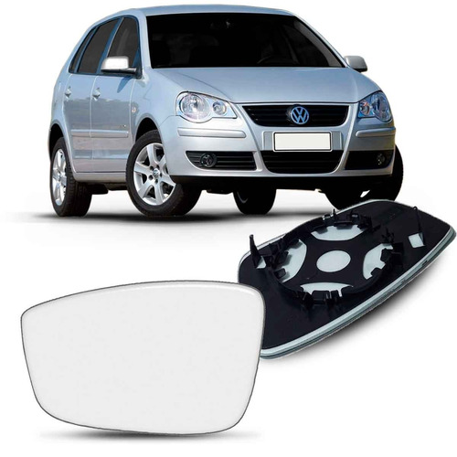 Lente Retrovisor Com Base Vw Polo 2008 A 2010