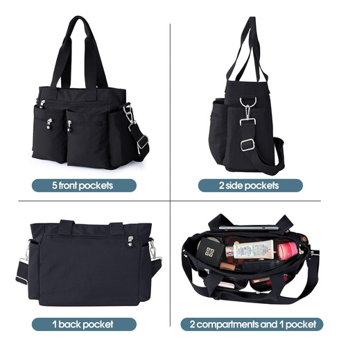 Bolsa De Lona Con MĂșltiples Bolsillos Con Cremallera Para Mu