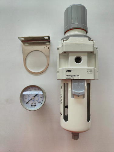Filtro Regulador De Aire Cyb De 3/4 Npt Con Manometro
