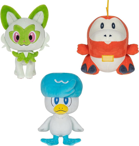 Peluche Pokémon Pkw4010 Multicolor Fuecoco 8 3 Pzs Multicolor