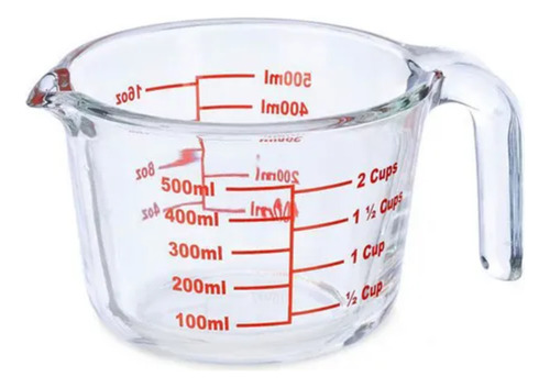 Jarra Medidora En Vidrio Templado 500ml