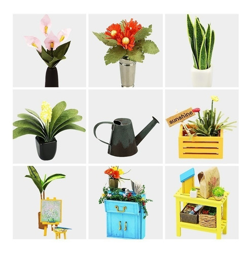 Yi Gift Kits De Casa De Bonecas Em Miniatura Robotime Diy