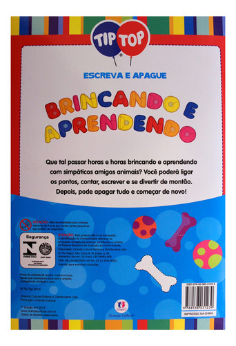 Tip Top - Brincando E Aprendendo, De Ciranda Cultural., Vol. 1. Editora Ciranda Cultural, Capa Mole Em Português