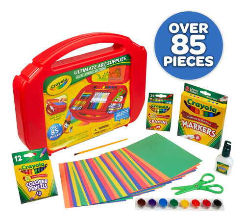 Estuche De Arte Crayola Con Caballete, 85 Piezas Multicolor