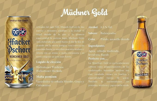 Cerveza Hacker Pschorr Munchner Gold