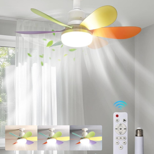 3 Ventiladores Led Para Cuarto Apagado Automático Cubull