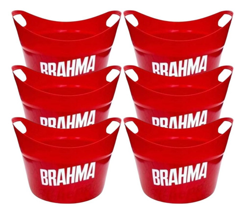 6 Fraperas Hielera Balde Hielo Plastica Bares Resto Brahma