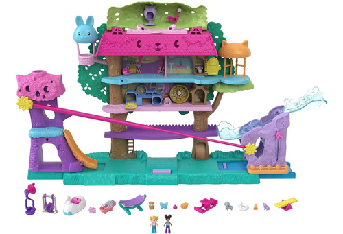 Polly Pocket - Casa De Muñecas Con 2 Micromuñecas, Coche