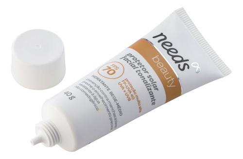 Needs Beauty Protetor Solar Facial Fps 70 Bege Medio 40g
