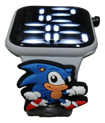 Relógio Digital Infantil Sonic Resistente À Água_cinza