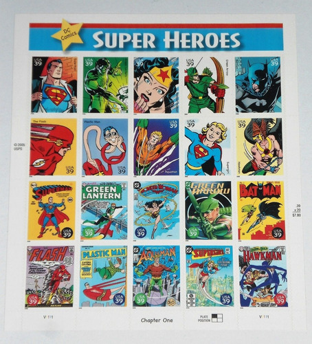 Dc Comics- Coleccion Completa De Estampillas- U S P S 2005 (Usado)