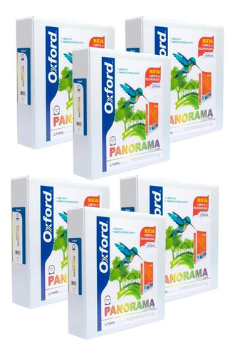 Kit 6 Carpetas Panorama Blanca 2   Aro Tipo O Pp02004