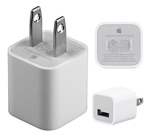 Cubo De Carga Adaptador Usb Certificado Para iPhone 5w