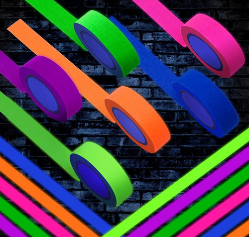 Cinta Fluorescente De Neon Uv Glow Fiesta Halloween Boda