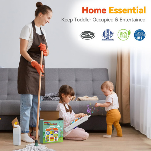 Montessori Busy Board Innosky Por 1-3 Anos Com 15 Atividades