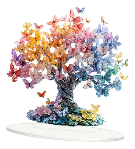 Adorno De Mesa De Árbol De La De Mariposa, Decoración 2d,