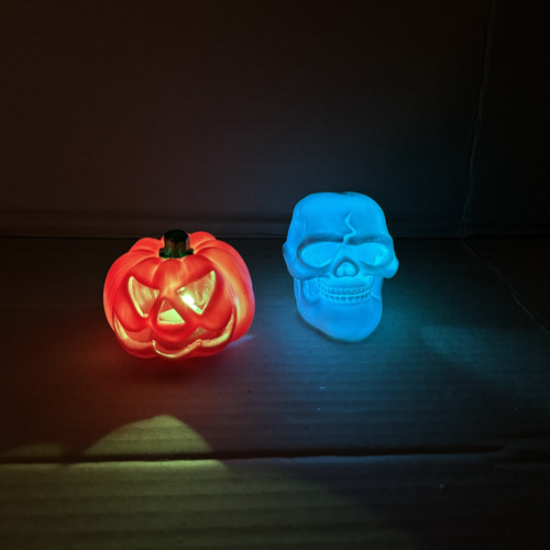 Halloween Luces Calabaza Y Craneo Led (cambio De Color)