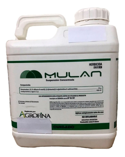 Herbicida Mulan ( Igual A Preside ) Flumetsulam