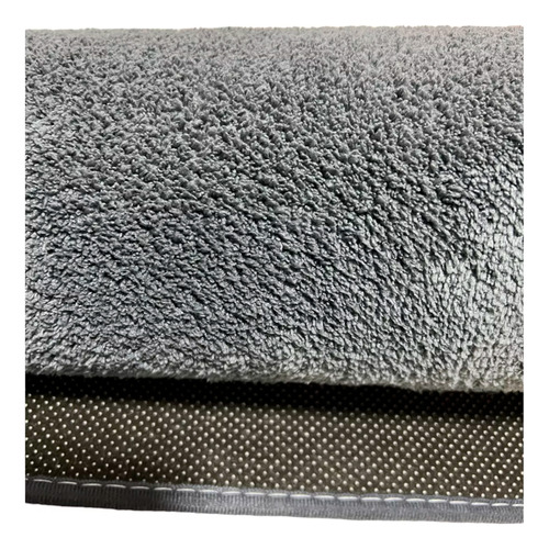 Piso Alfombra Baño Engomado 40x60 Café Color Marrón Lisa