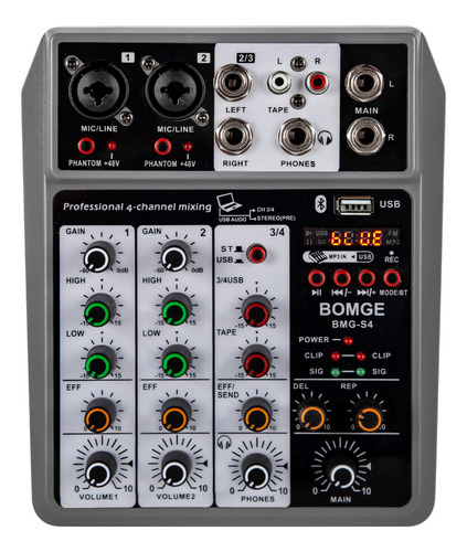 Bomge S4 Consola Mezclador Profesional De 6 Canales Bt Usb