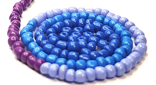 Mostacillon 500gr Esmaltado Bijou Accesorios Collar Pulsera Azul 3.5 Mm 4 Mm