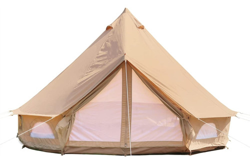 Tienda Glamping Camping 100% Algodón Caqui 5 Metros Diámetro