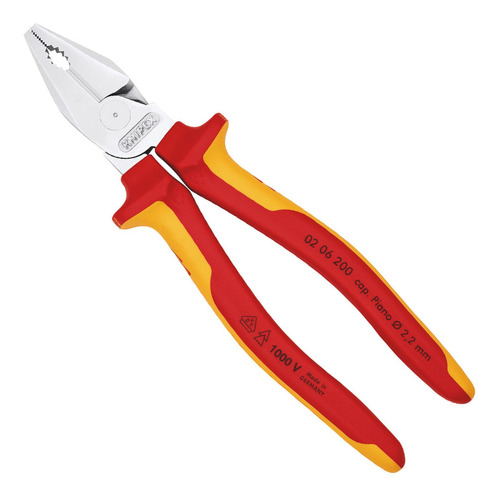 Alicate Universal De 8 Aislado Knipex 0206200 - Buen Estado