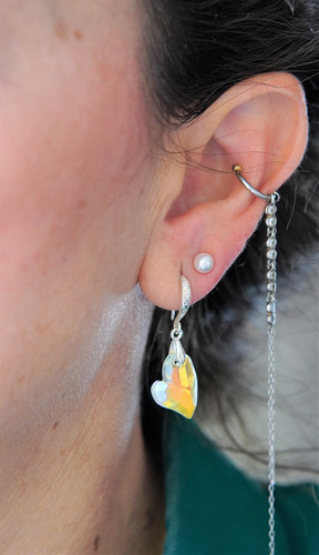 Aros Sascha Perla 5mm Titanio G23 Astm F136 20g Niñas Adulto