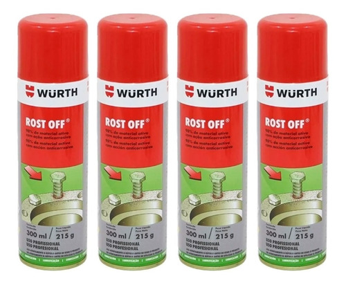 04 Desengripante Rost Off Wurth Micro Óleo Lubrificante Wd