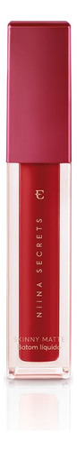 Batom Líquido Niina Secrets Skinny Matte Vermelho Hibisco Acabamento Cremoso